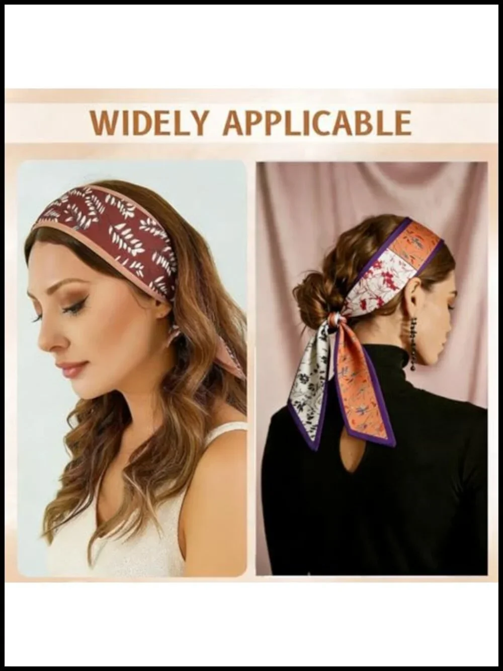 4PCS Satin Head Scarf, Long Thin Strip Scarf for Hair Handbag Neck Purse Wrap